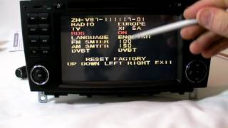 How to Reset Car DVD GPS from factory Mode Settings