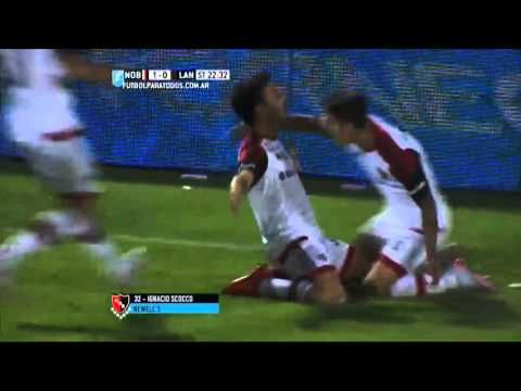 Gol de Scocco. Newell's 1 - Lanús 0. Fecha 29. Primera División 2015. FPT.