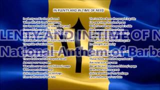 Barbados National Anthem IN PLENTY AND IN TIME OF NEED with music, vocal and lyrics English