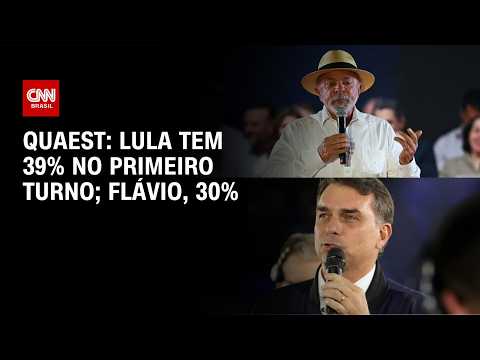 Lula tem 39% no primeiro turno; Flávio, 30%, aponta pesquisa | CNN NOVO DIA