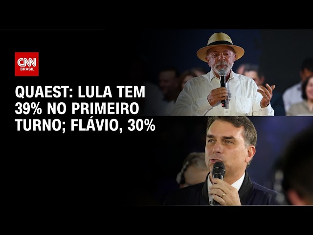 Lula tem 39% no primeiro turno; Flávio, 30%, aponta pesquisa | CNN NOVO DIA
