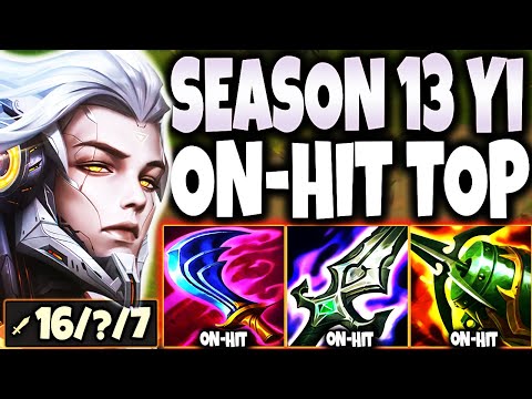 My Full On-Hit Master Yi Top Season 13 Build became a BEAST 🔥 LoL Master Yi Preseason s13 Gameplay