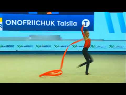 Taisiia Onofriichuk Junior Ribbon Qual 27,800 - European Championships Tel-Aviv 2022