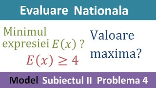 Evaluare Nationala - Valoarea Minima si maxima a unei expresii algebrice (Probleme pregatitoare)