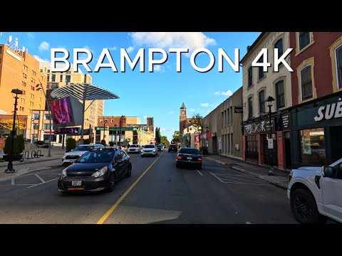Driving from Downtown Toronto to Brampton - Canada 4K