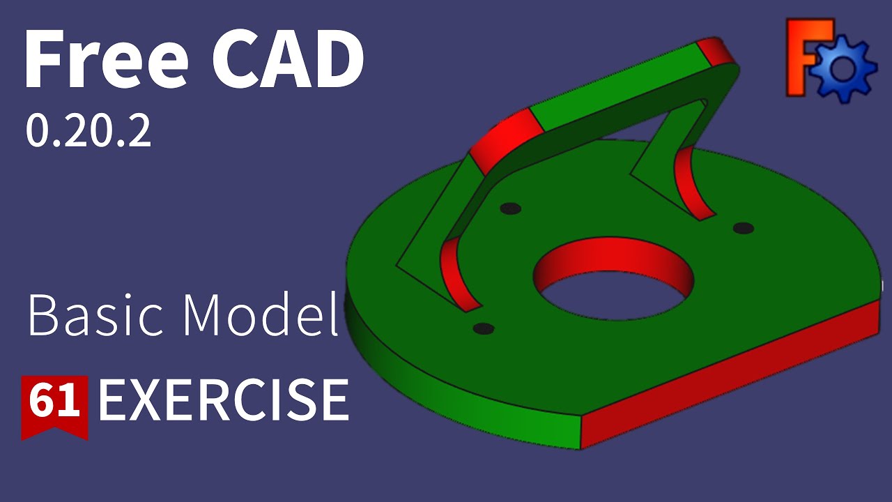 FreeCAD Tutorial for beginners,basic model exercise-61