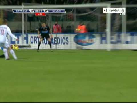 Catania 0 2 AC Milan. Serie A Calcio 29/11/09