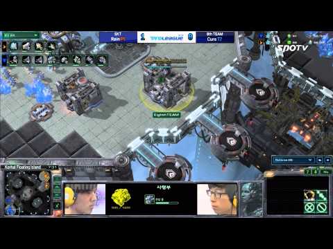 [0422] Rain(SKT) vs. Cure(8th) PvT 2SET Korhal Floating Island -Starcraft2,esportstv,SPL