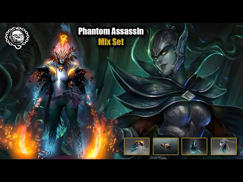 DOTA 2 Phantom Assassin Epic Mix Set Immortal Avowance of the Veiled Ones + Manifold Paradox