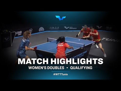 Camille Lutz/Prithika Pavade vs He Zhuojia/Shi Xunyao | WD | WTT Contender Tunis 2022 (Qual)