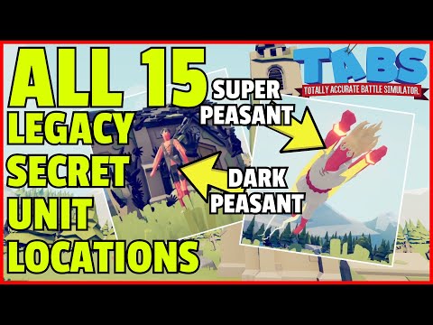 ALL 15 Legacy SECRET UNIT Locations Revealed | TABS | Totally Accurate Battle Simulator