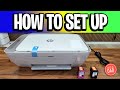 How To SET UP Wi Fi HP DeskJet 2855e Printer Connect To Wifi Install Ink Paper Unboxing