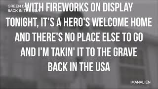 Green Day - Back in the USA (Lyrics)