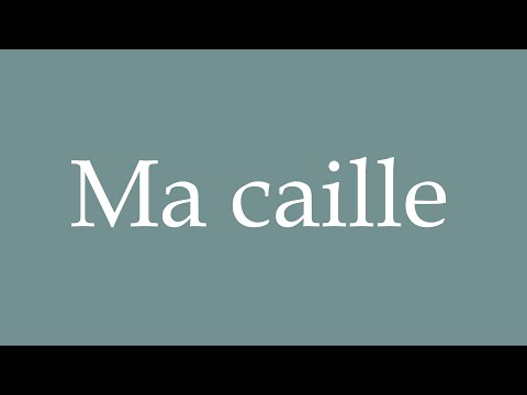 How to Pronounce ''Ma caille'' (My quail) Correctly in French