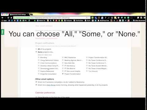 Adjusting Notifications on Basecamp