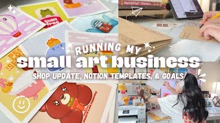 Studio Vlog | Running My Small Art Business, Launching New Products & Notion Templates