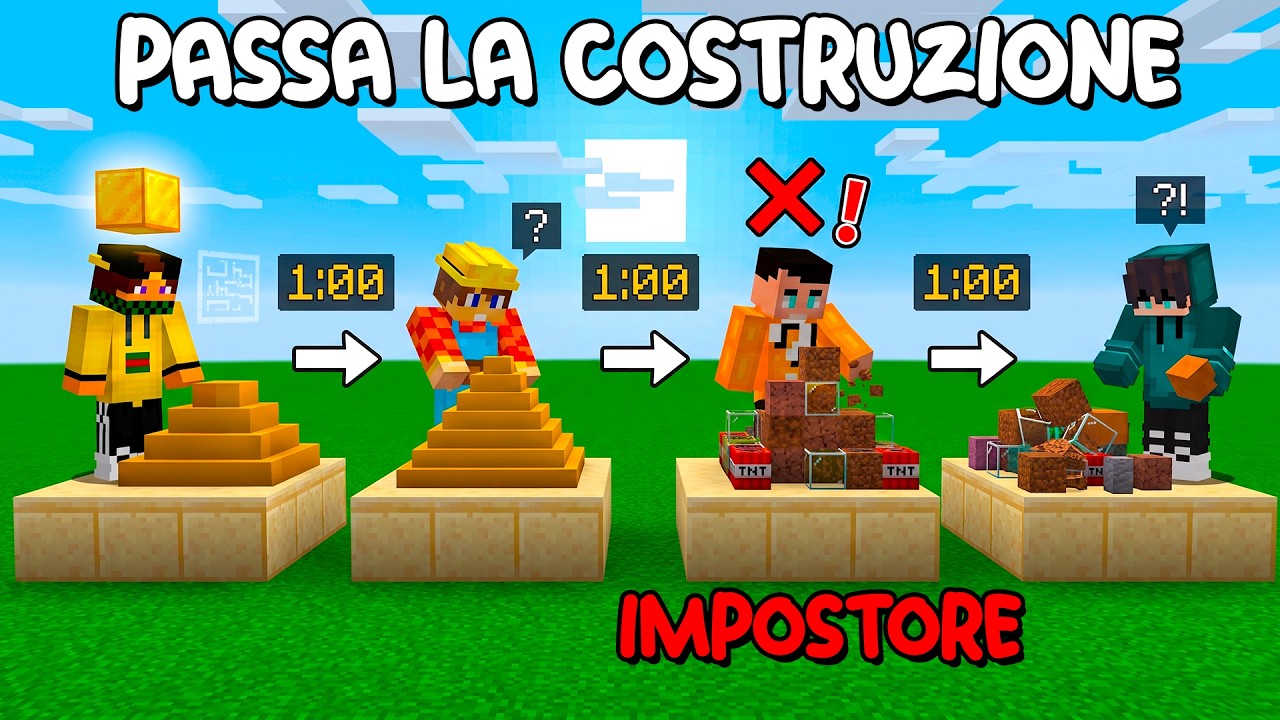 HO GIOCATO a " PASSA la COSTRUZIONE " con IMPOSTORE SU MINECRAFT
