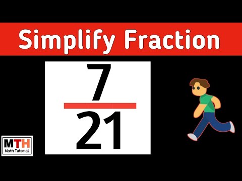 Simplifying the fraction 7/21