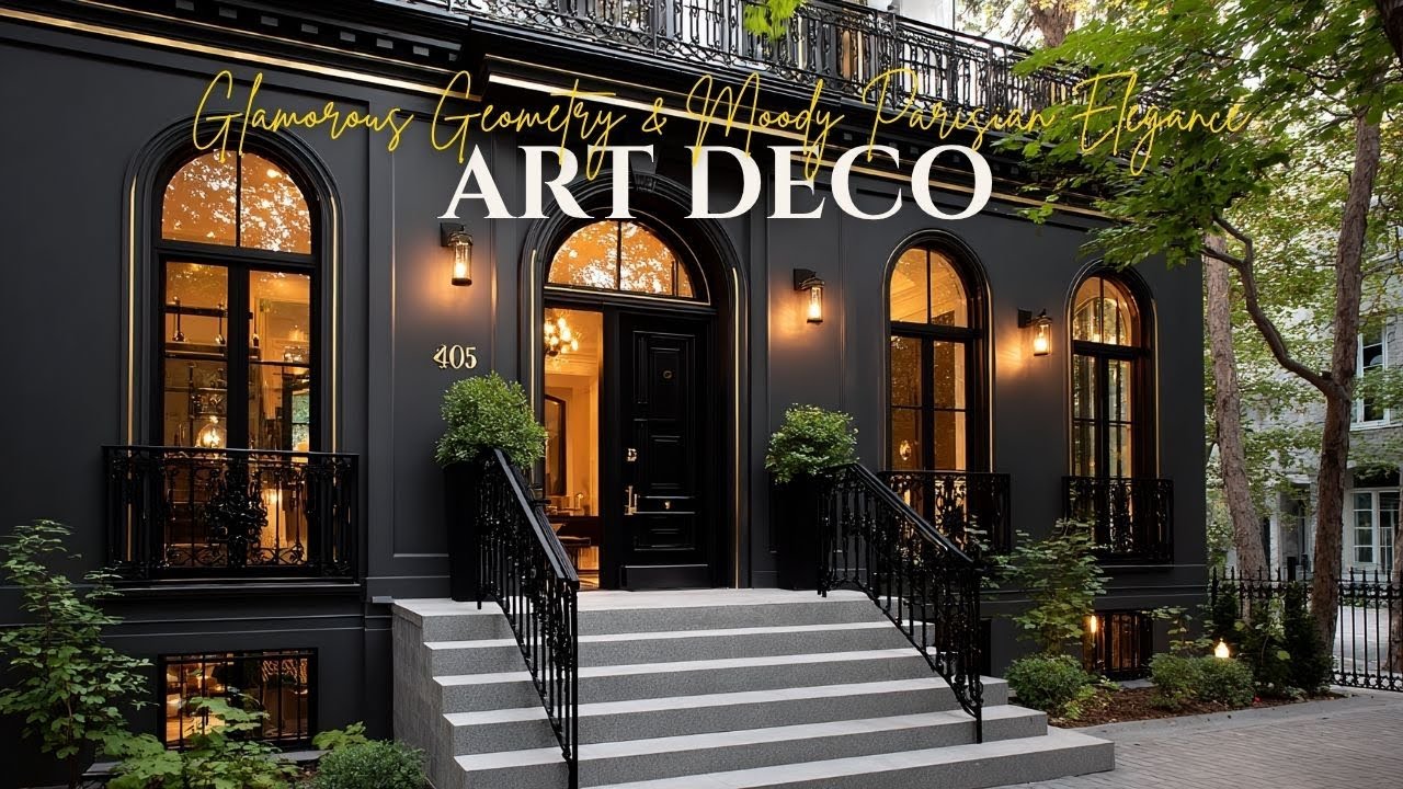 Black in French Art Deco Homes   Glamorous Geometry & Moody Parisian Elegance