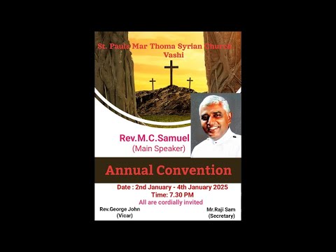Parish Convention 2024-25 - Day 2 - Main Speaker - Rev. M C Samuel