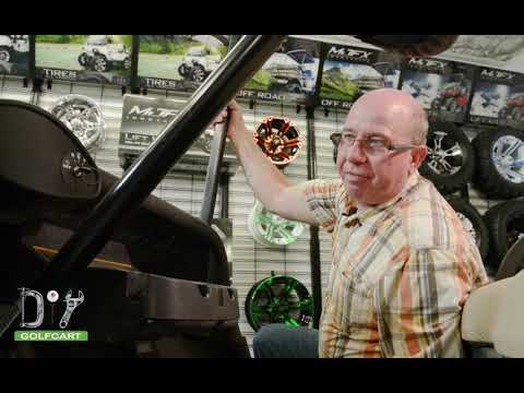 Part of a video titled EZGO RXV Front Cowl Removal How-To - YouTube