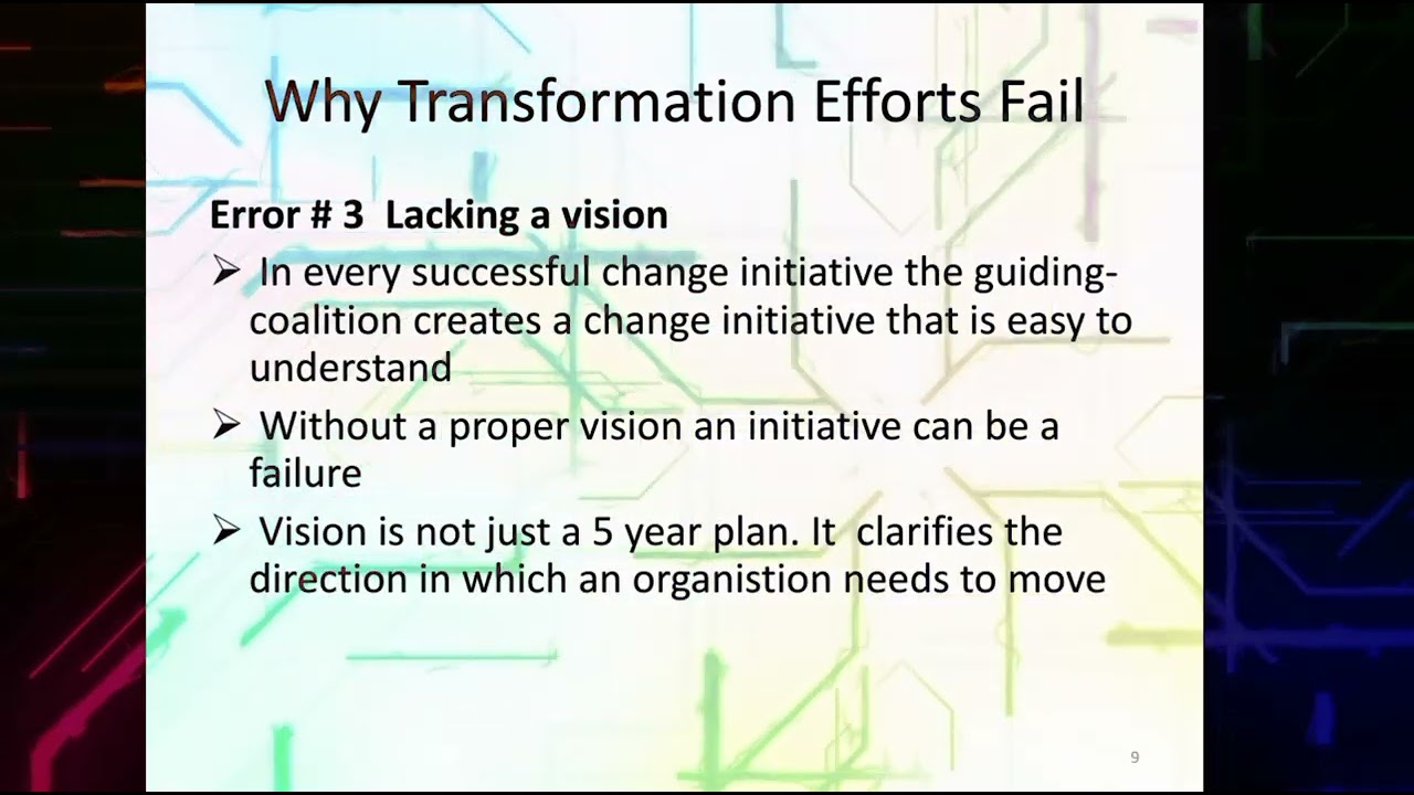 Why Change Efforts Fail in Organisation- Change Management