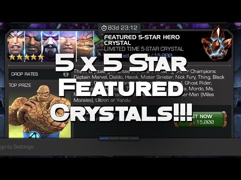 5 x 5 Star Featured Crystals Opening