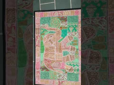 Elephant Patchwork Tapestry Wall Hanging