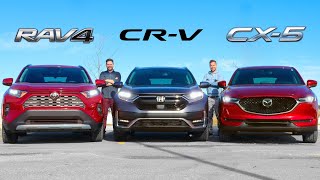 2020 Toyota RAV4 vs Honda CR-V vs Mazda CX-5 // Crossover Fight