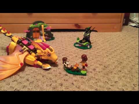Hello Brick: Lego Elves Fire Dragons Lava Cave