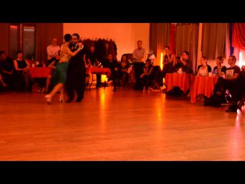  Maria Filali  and  John Zabala  are  dancing  to  a  vals