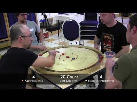Crokinole - European Doubles Final - Berzlánovich/Berzlánovich v Costermans/Vrints