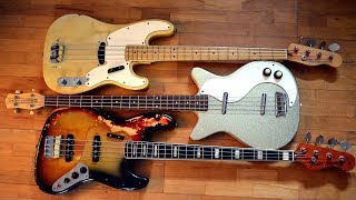 Video thumbnail for Fender Jazz Bass '75 vs Fender Telecaster Bass '70 vs Danelectro DC Bass '98 (SMGC - Family Loves) by Kri Mandl