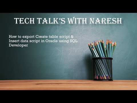 How To Export Create Table Script Insert Data Script In Oracle Using Sql Developer