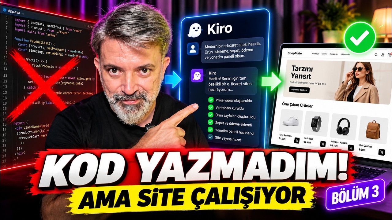 AI ile Sıfırdan E-Ticaret Sistemi Kuruyorum! | Bölüm 3