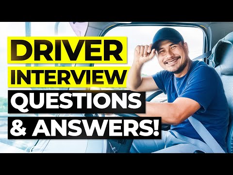 Part of a video titled DRIVER Interview Questions & Answers! (How to PASS a Driving ...