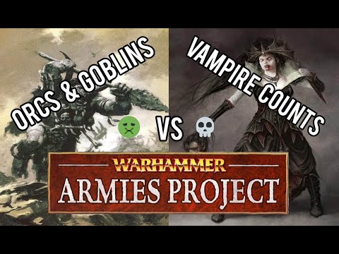 WAP Warhammer Fantasy Battle Report ORCS & GOBLINS vs VAMPIRE COUNTS