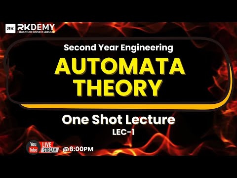 Automata Theory One Shot Lecture -01 ( Part -1 ) | ASHISH SIR | 2nd Year Engg. | All Universities