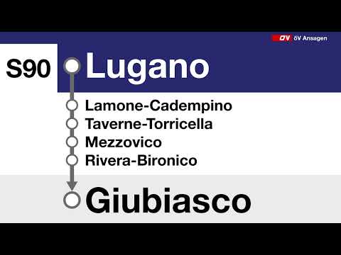 annunci FFS • S90 TILO • Giubiasco – Lugano