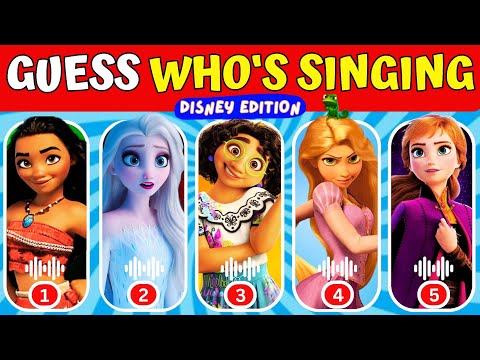 Guess Who's Singing  🎤🏰 | Disney Princess Songs 🎶Quiz.  Ft.  Moana, Rapunzel, Elsa, Ariel !