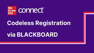 McGraw Hill Connect Student Registration: Codeless - Blackboard