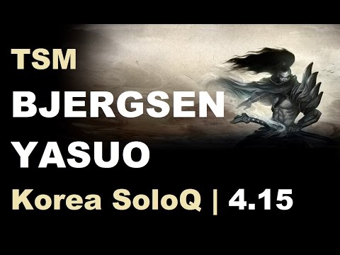 [KR] Team Solomid (TSM) Bjergsen Yasuo vs LeBlanc mid |  Korea Solo Queue Patch 4.15 | 1080p