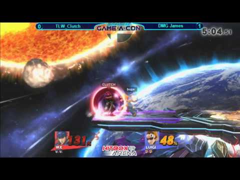 GameACon Singles - DMG James (Luigi) vs TLW Clutch (Ike) Winner's Bracket