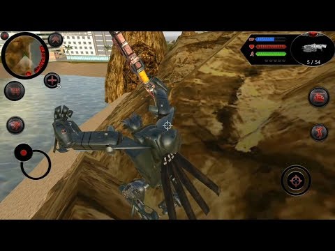 ► Helicopter Robot Open World City Crime Sim | Naxeex Robots |  Robot Shark Ep #6 Android Gameplay