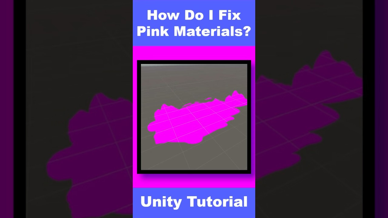 How To Fix Pink Materials || Unity Tutorial #unity #gamedev #3d