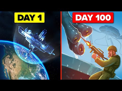 The Infographics Show - I Survived 100 Days of THE INVASION (NOT MINECRAFT)