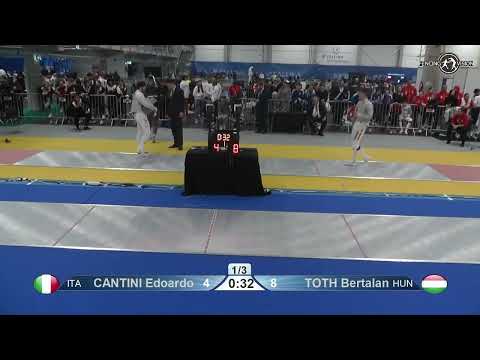 European Championships 2023 JMS - L32 - Edoardo Cantini ITA v Bertalan Toth HUN