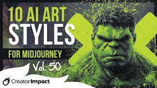 10 FUN & UNIQUE AI Art / Midjourney Prompts Styles: Vol 50
