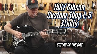 Video thumbnail for 1997 Gibson Custom Shop L-5 Studio Blue Burst | Guitar of the Day - Nick Dias by Normans Rare Guitars