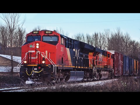 The Bangor & Aroostook Heritage EMD SD40-2F, Tagged BNSF ES44DC On CN, and Sunset Along Fraser River